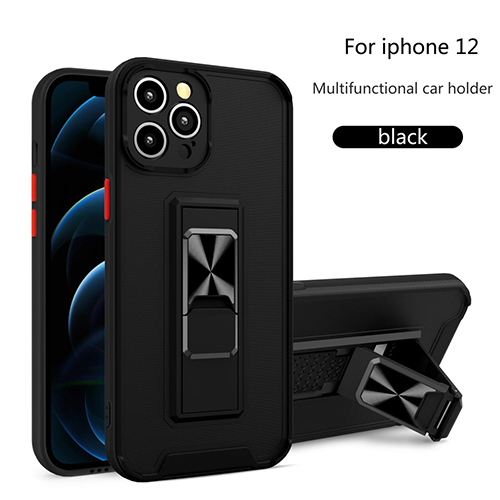 Kickstand bilan ikki rangli himoya telefon sumkasi